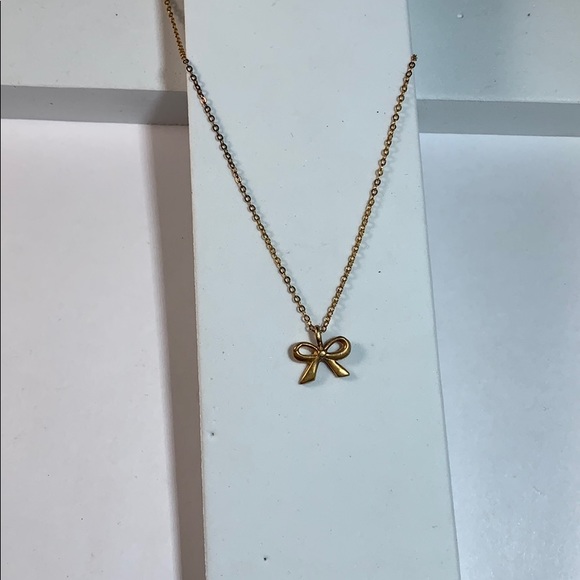 DOGEARED BOW PENDANT NECKLACE!! - Picture 3 of 7